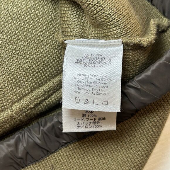 Eddie Bauer Women's Large Green Sweater Vest Military Army Style Full Zip Knit - Picture 6 of 12